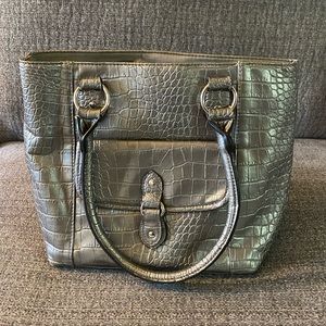 Croft & Barrow croc embossed handbag